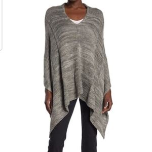Nic + Zoe cotton blend sweater poncho